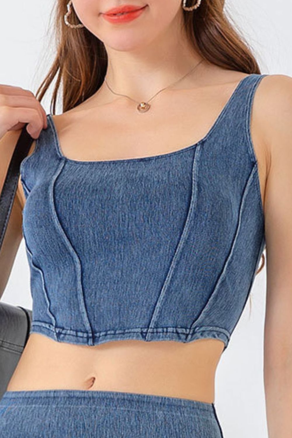 Denim Bustier Top