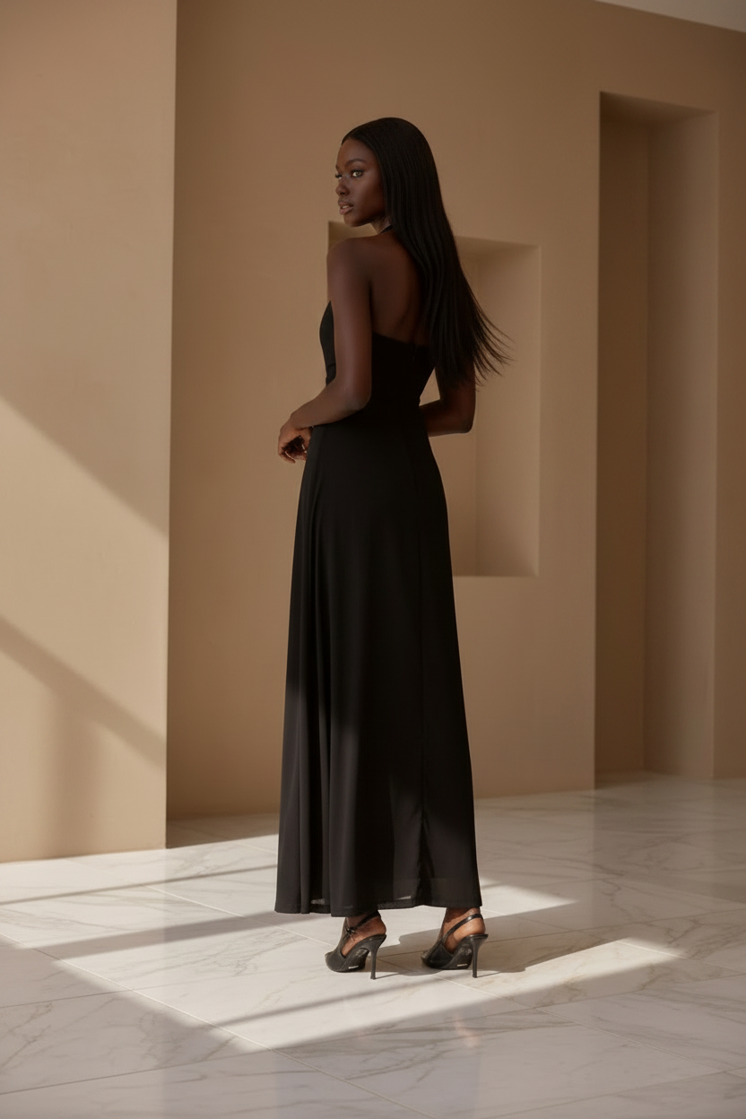 Contrast Maxi Dress