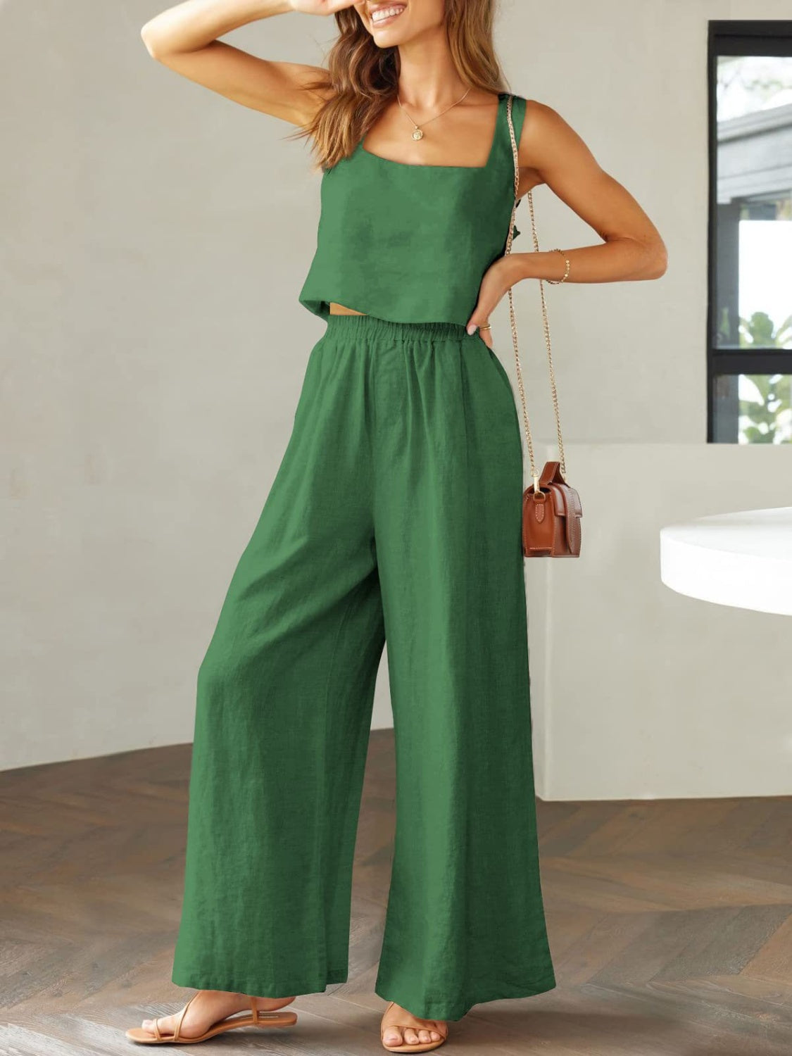 Angela Wide Leg Pants Set