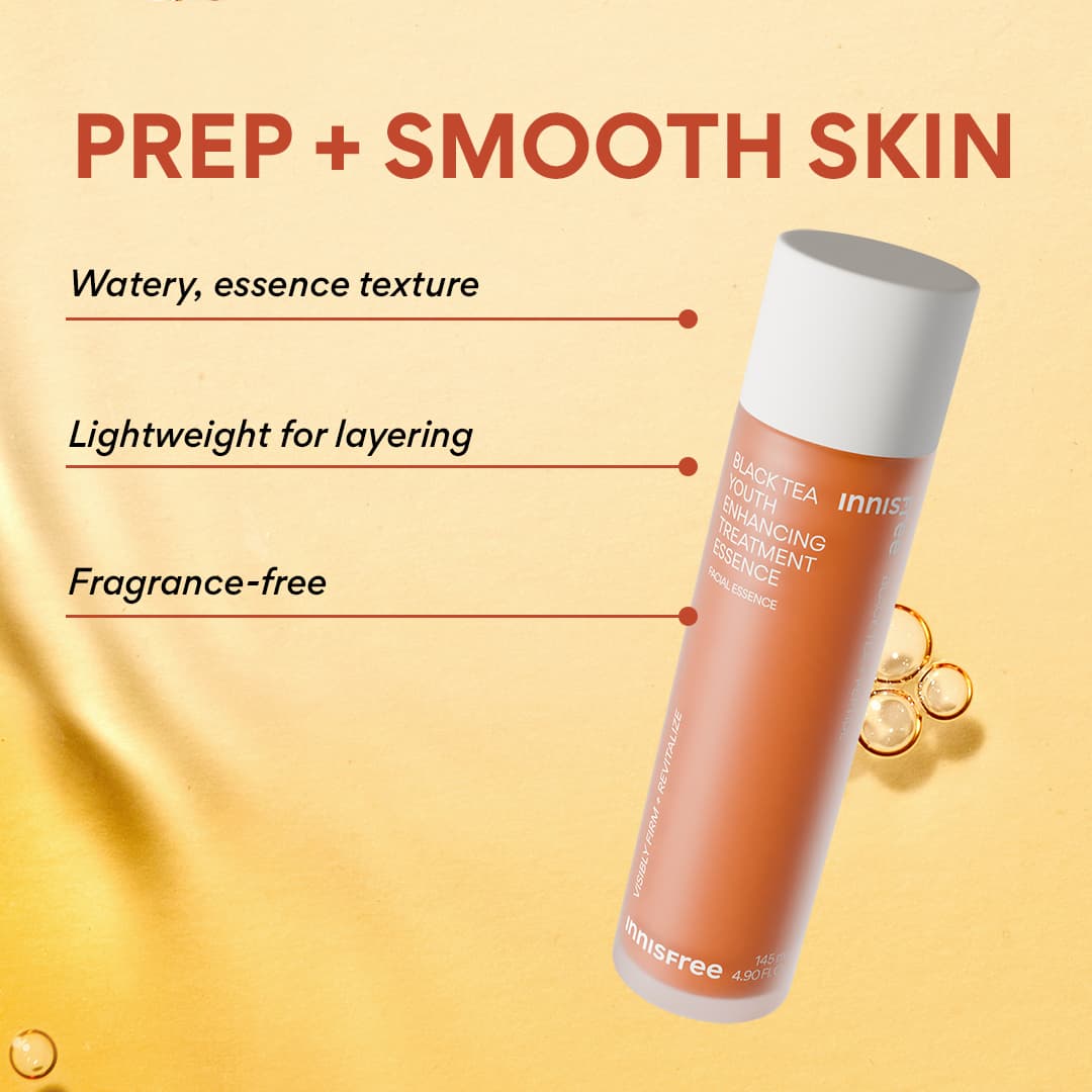 innisfree Black Tea Youth Enhancing Treatment Essence 145ml (BLACK TEA + PEPTIDE)