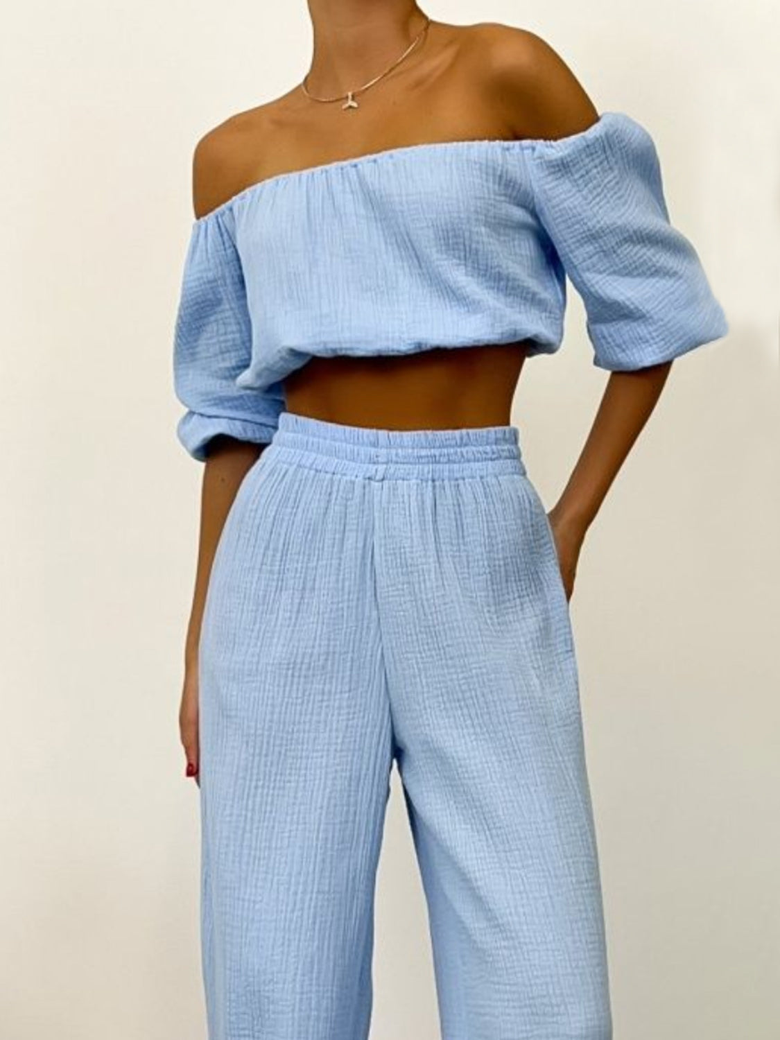 Off Shoulder Two Piece Set