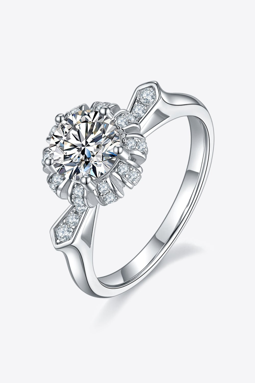 1 Carat Moissanite 925 Sterling Silver Ring - Style To Fit