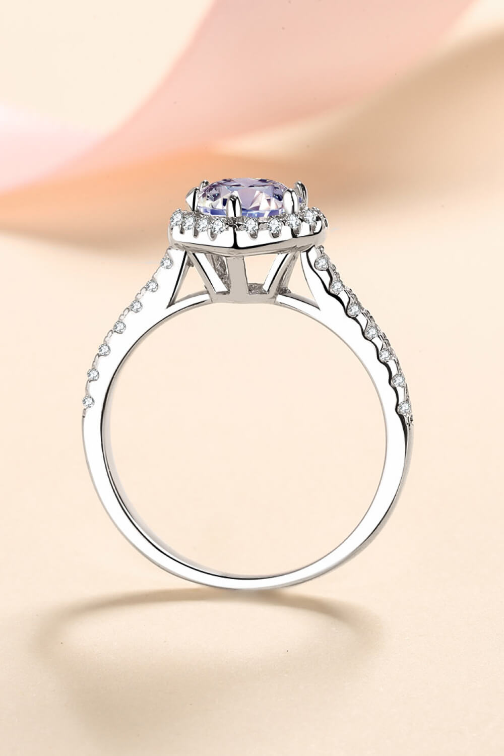 1 Carat Moissanite Heart-Shaped Ring - Style To Fit