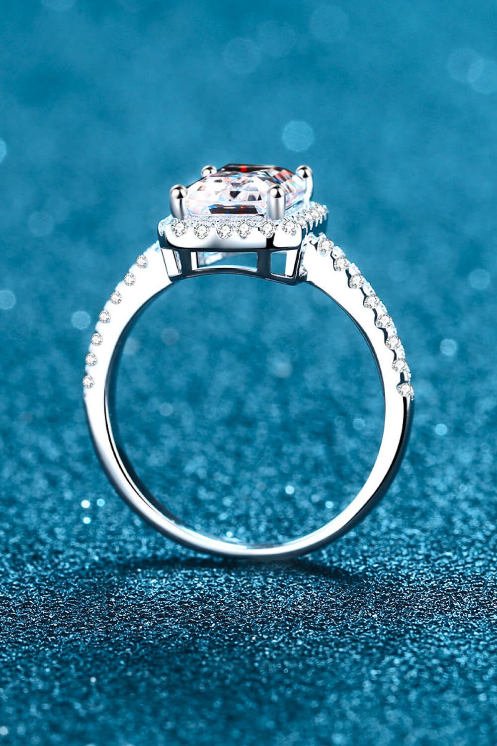 1 Carat Rectangle Moissanite Ring - Style To Fit