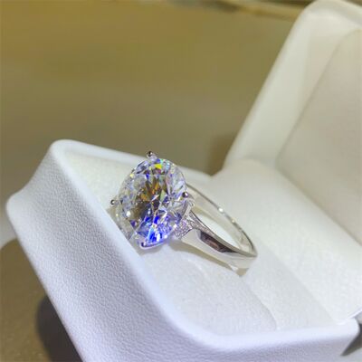 10 Carat Moissanite 925 Sterling Silver Ring - Style To Fit