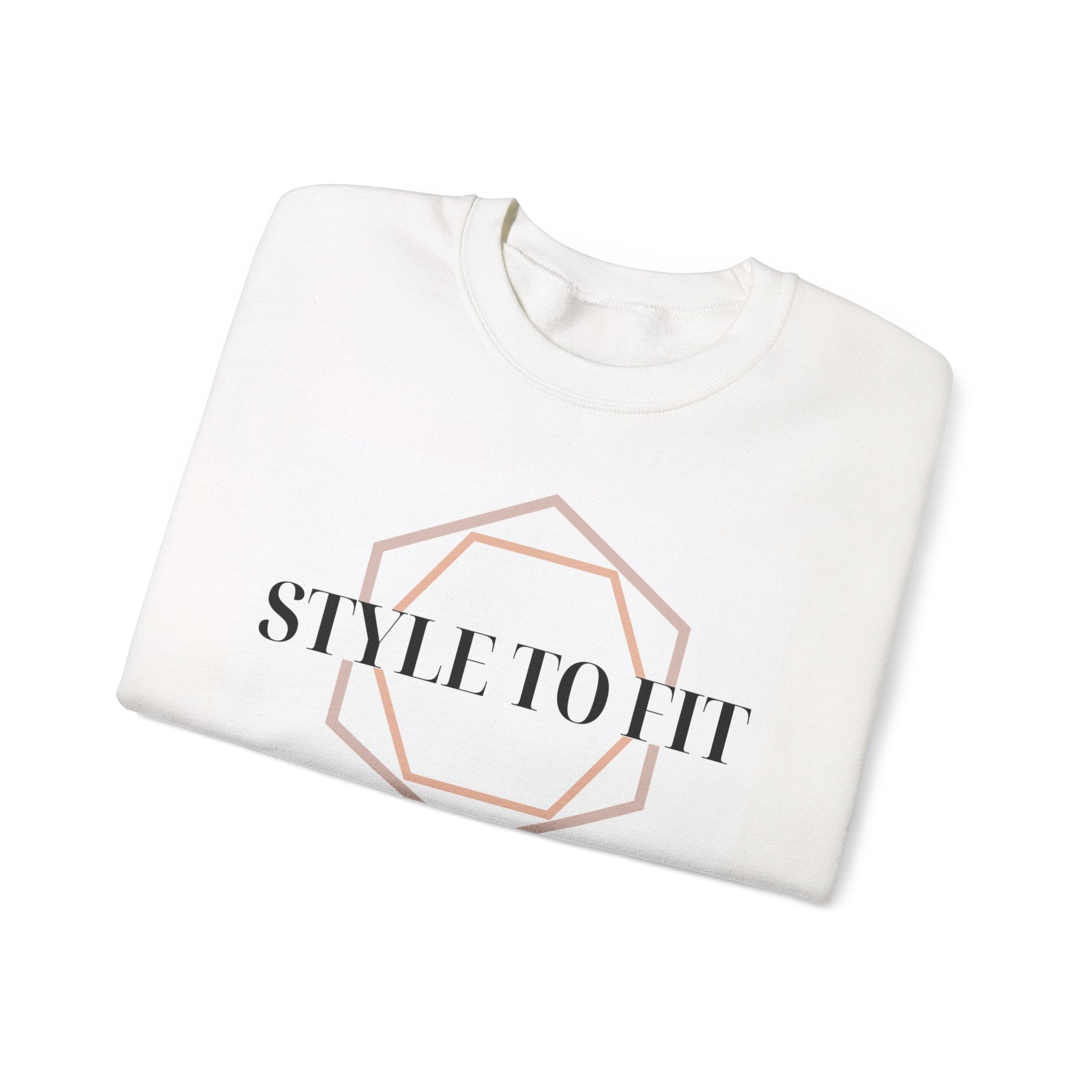 “𝐒𝐓𝐘𝐋𝐄 𝐓𝐎 𝐅𝐈𝐓” Logo Unisex Heavy Blend™ Crewneck Sweatshirt