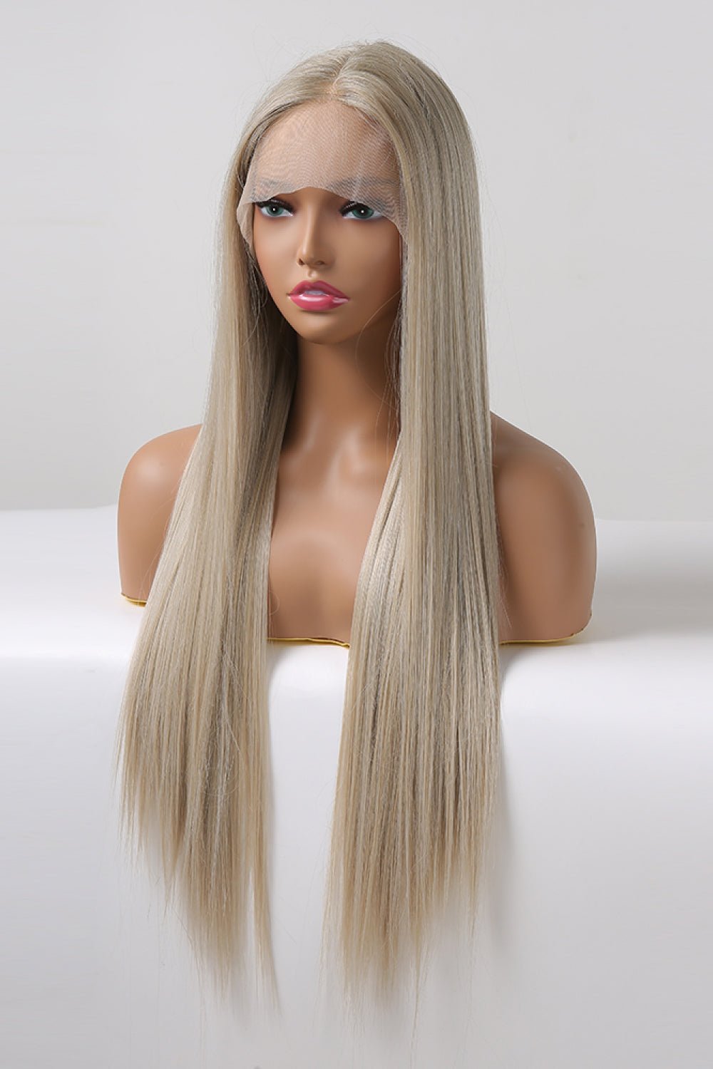 13*2" Lace Front Wigs Synthetic Long Straight 27" 150% Density - Style To Fit