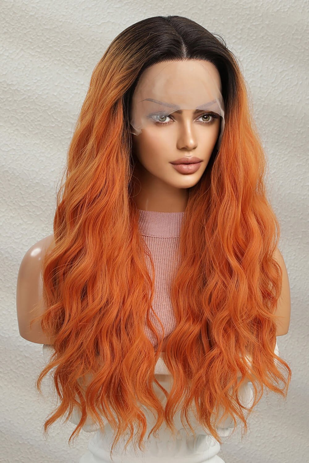 13*2" Lace Front Wigs Synthetic Long Wave 24" 150% Density - Style To Fit