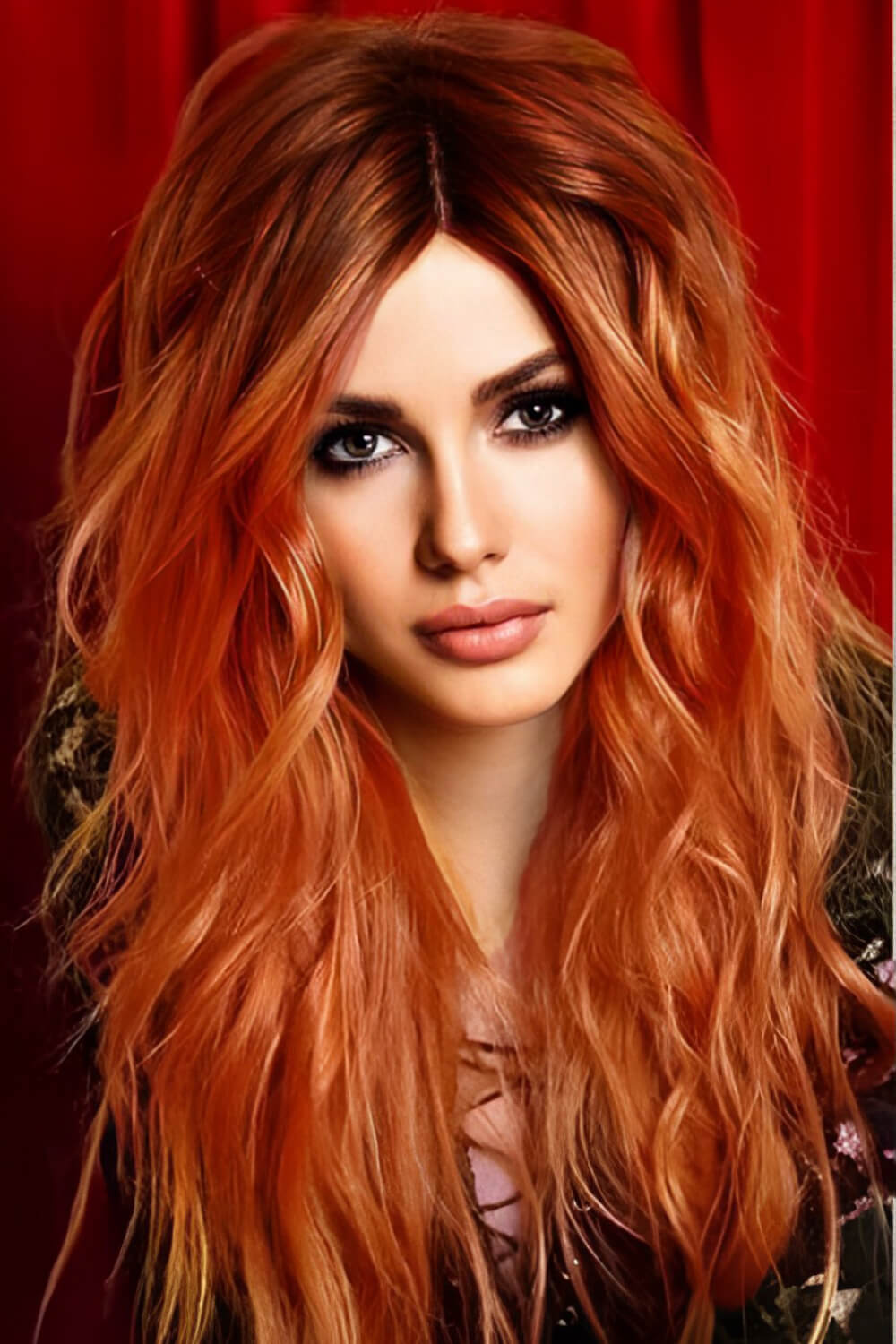 13*2" Lace Front Wigs Synthetic Long Wave 24" 150% Density - Style To Fit