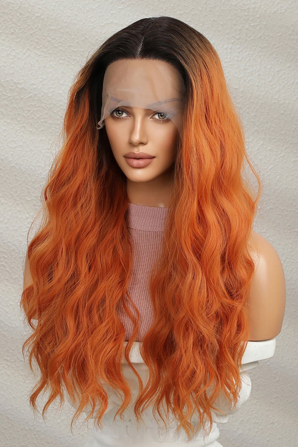 13*2" Lace Front Wigs Synthetic Long Wave 24" 150% Density - Style To Fit