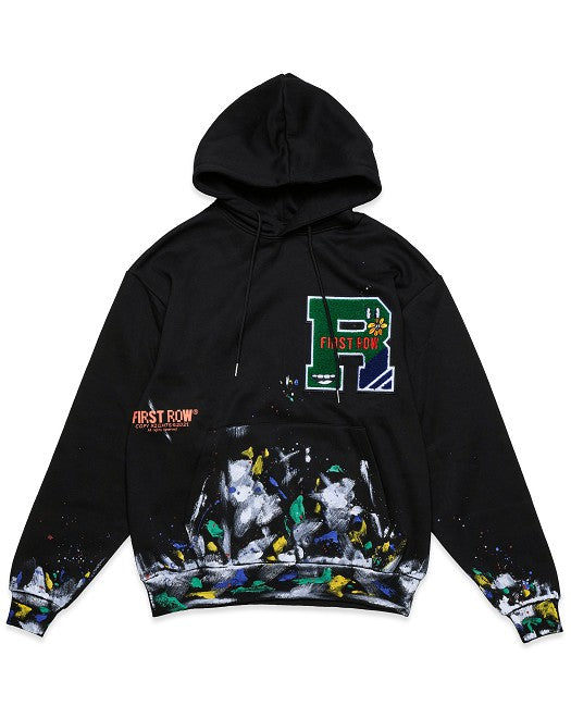 Chenille Patch & Hand Paint Hoodie