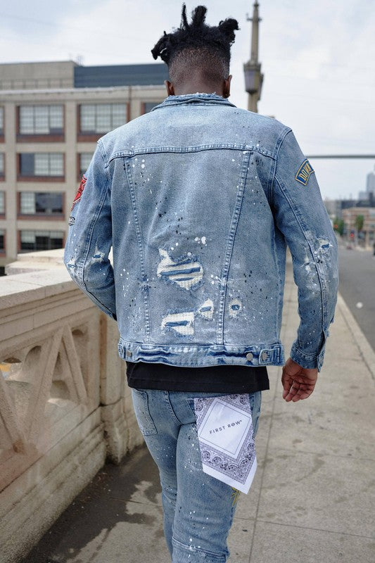 Varsity Patches Denim Jacket