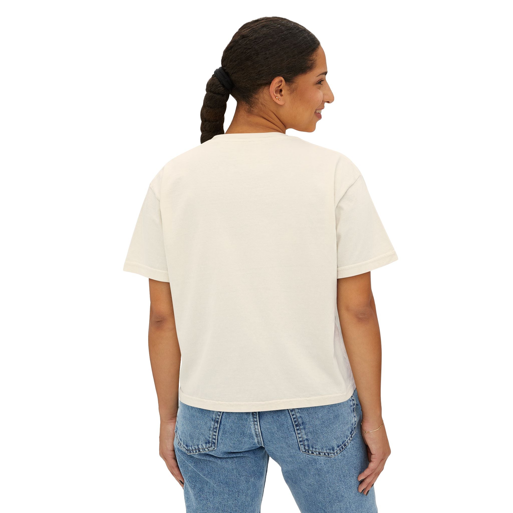 𝐒𝐓𝐘𝐋𝐄 𝐓𝐎 𝐅𝐈𝐓 Women's Boxy Tee (Brown Lettering)