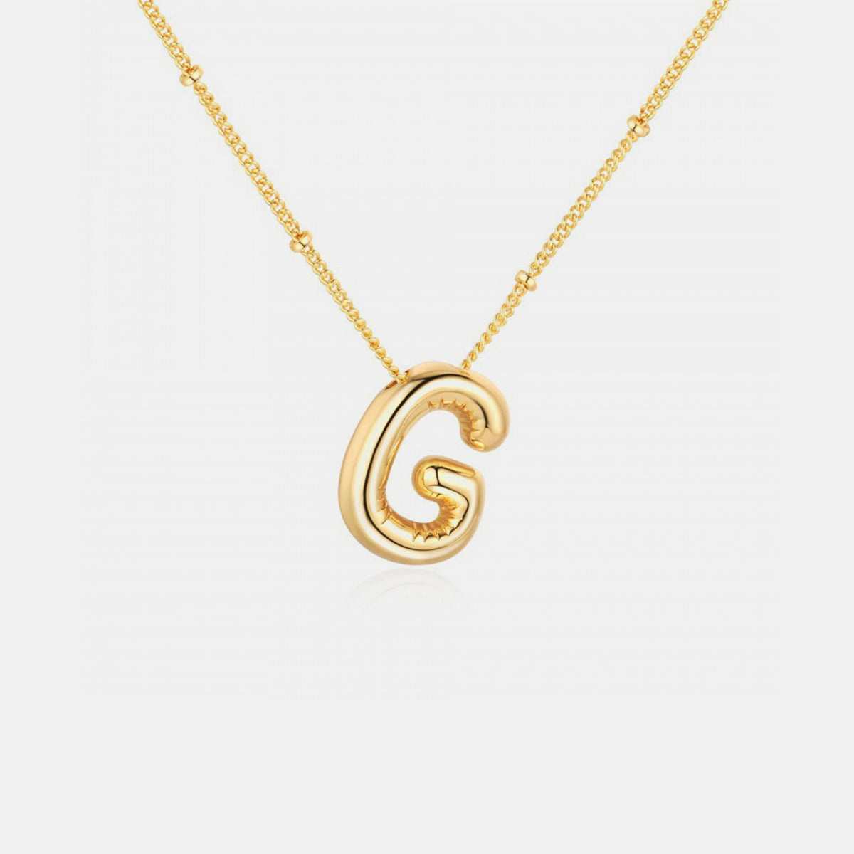 Gold-Plated Letter Pendant Necklace