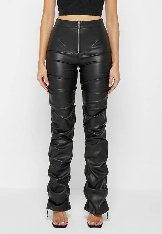 Moto PU Leather Pants