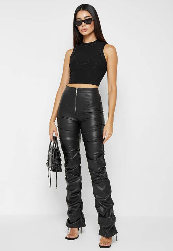Moto PU Leather Pants