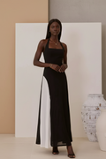 Contrast Maxi Dress