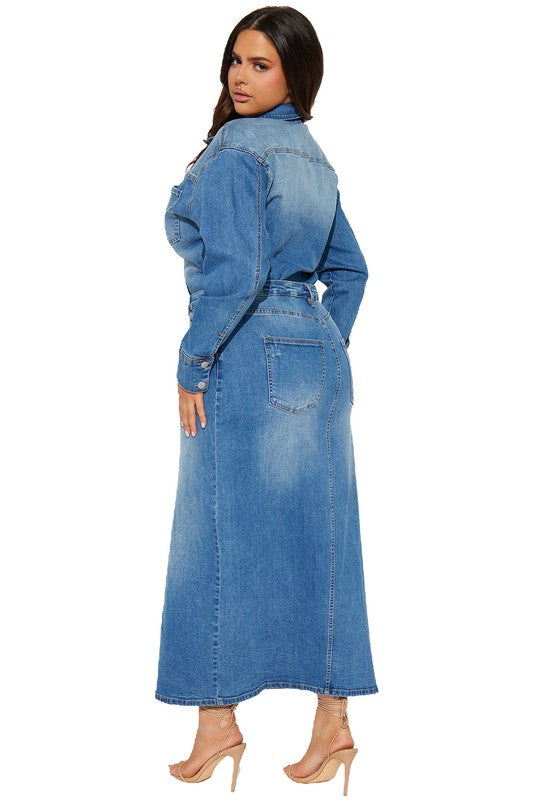 DENIM MAXI DRESS