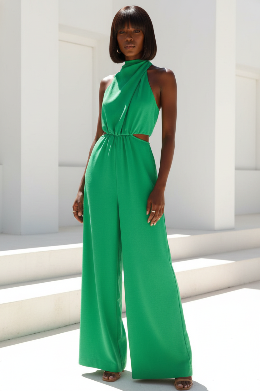 Cutout Wide Leg Jumpsuit