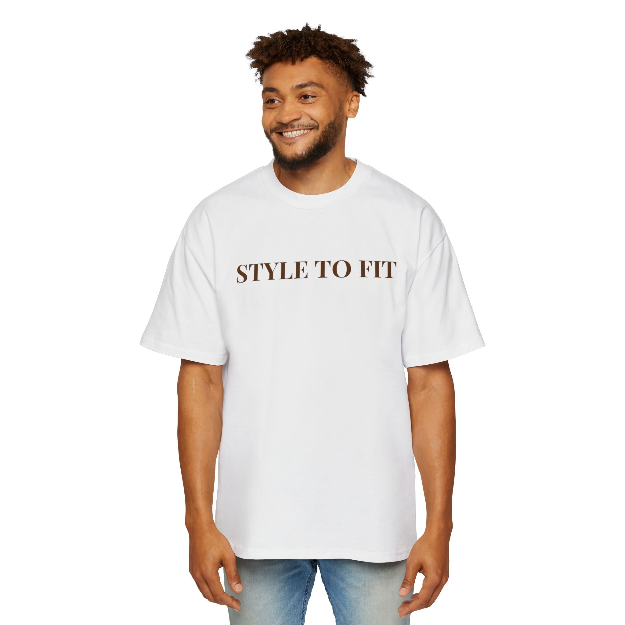 𝐒𝐓𝐘𝐋𝐄 𝐓𝐎 𝐅𝐈𝐓 Oversized Tee (Brown Lettering)