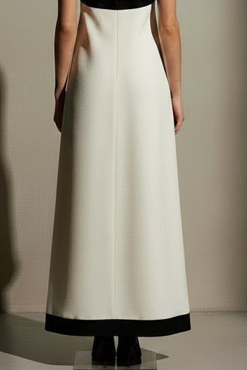Contrast Trim Maxi Dress