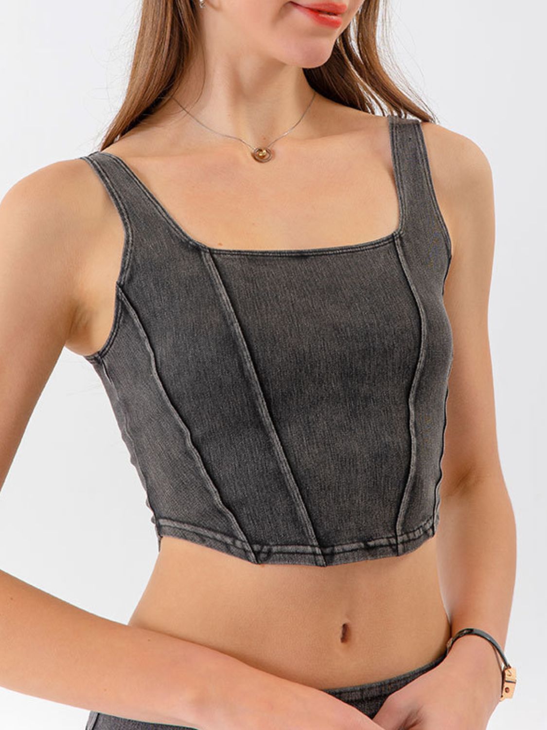 Denim Bustier Top