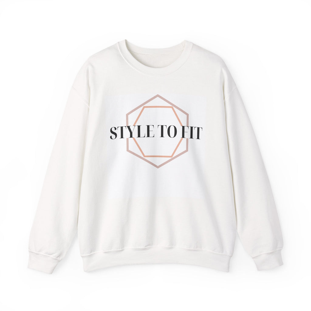 “𝐒𝐓𝐘𝐋𝐄 𝐓𝐎 𝐅𝐈𝐓” Logo Unisex Heavy Blend™ Crewneck Sweatshirt