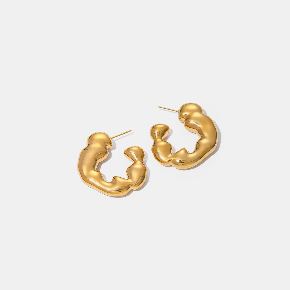 18K Gold-Plated C-Hoop Earrings