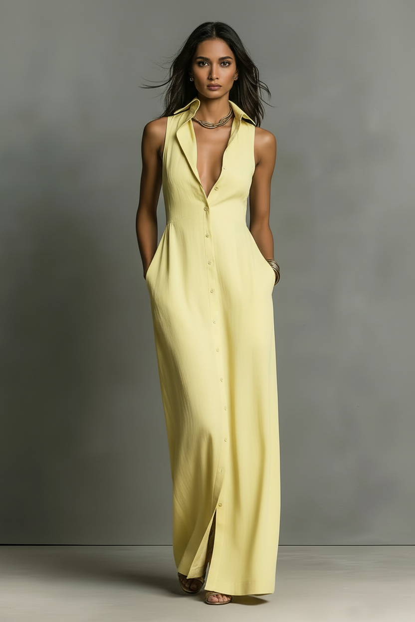 Samantha Button-Down Maxi Dress