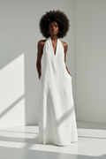 Halter Neck Maxi Dress with Pockets