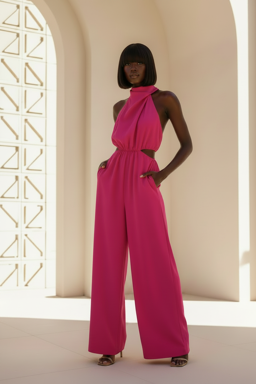 Cutout Wide Leg Jumpsuit