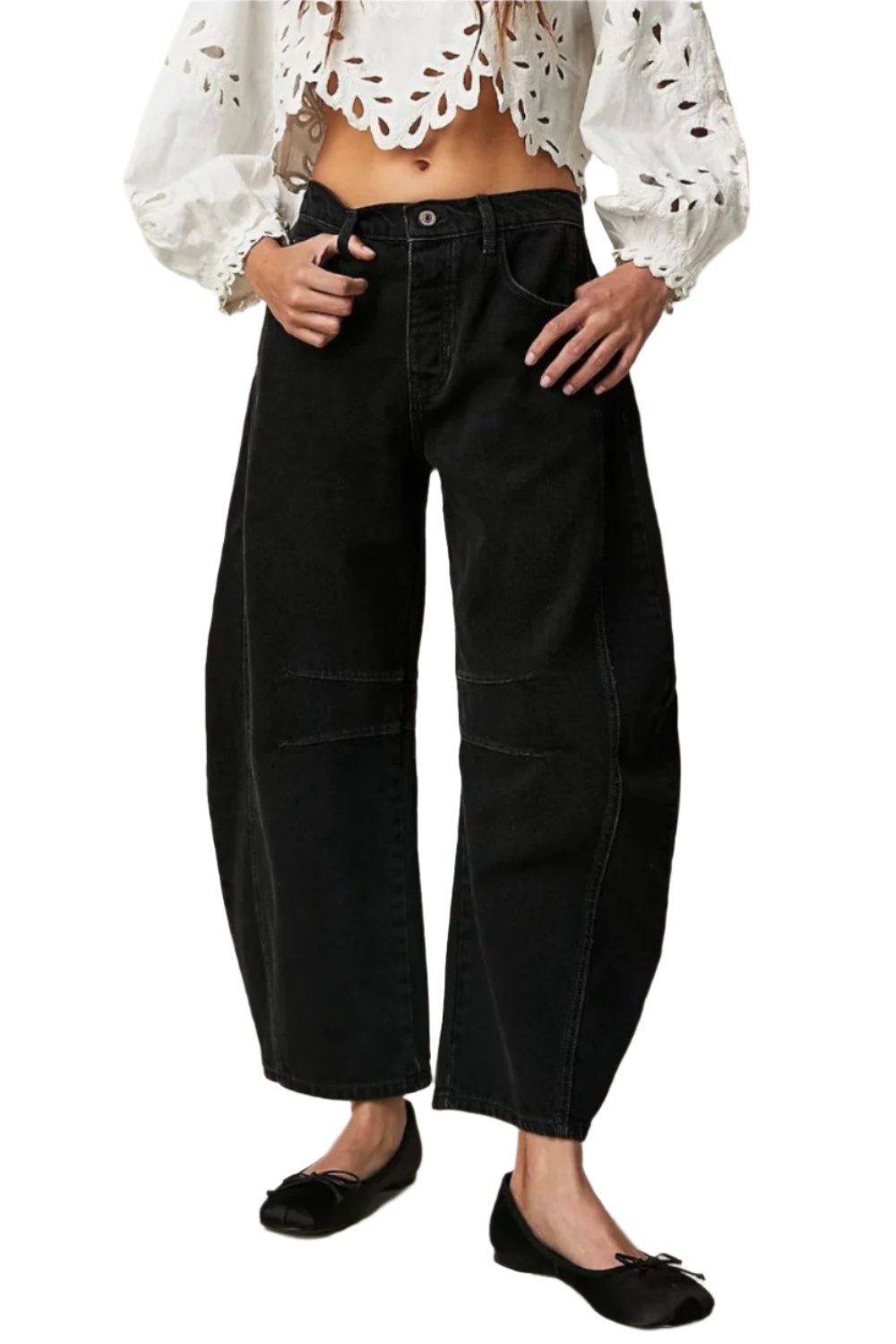 Barrel Jeans with Pockets