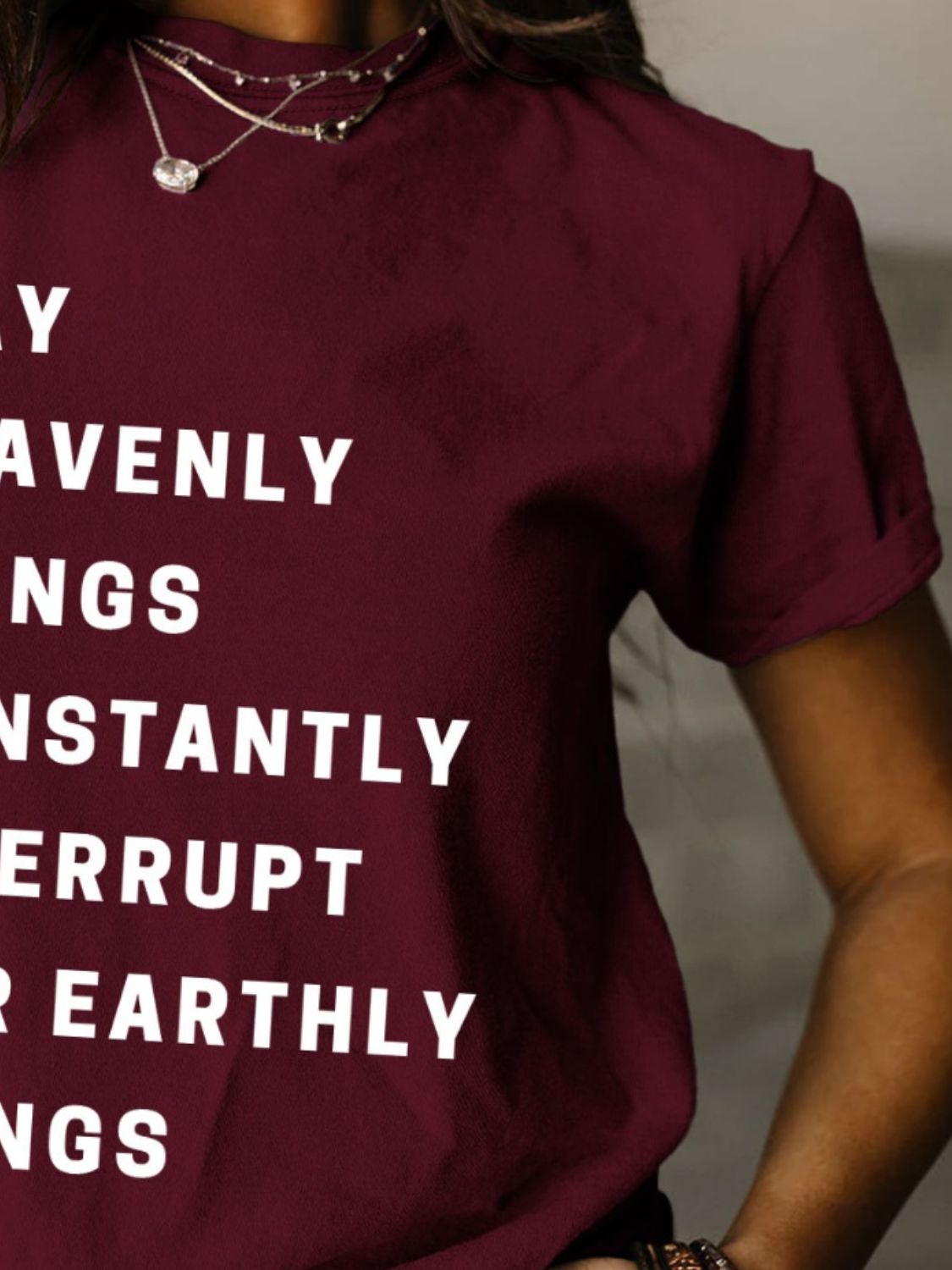 “May Heavenly Things…”Short Sleeve T-Shirt