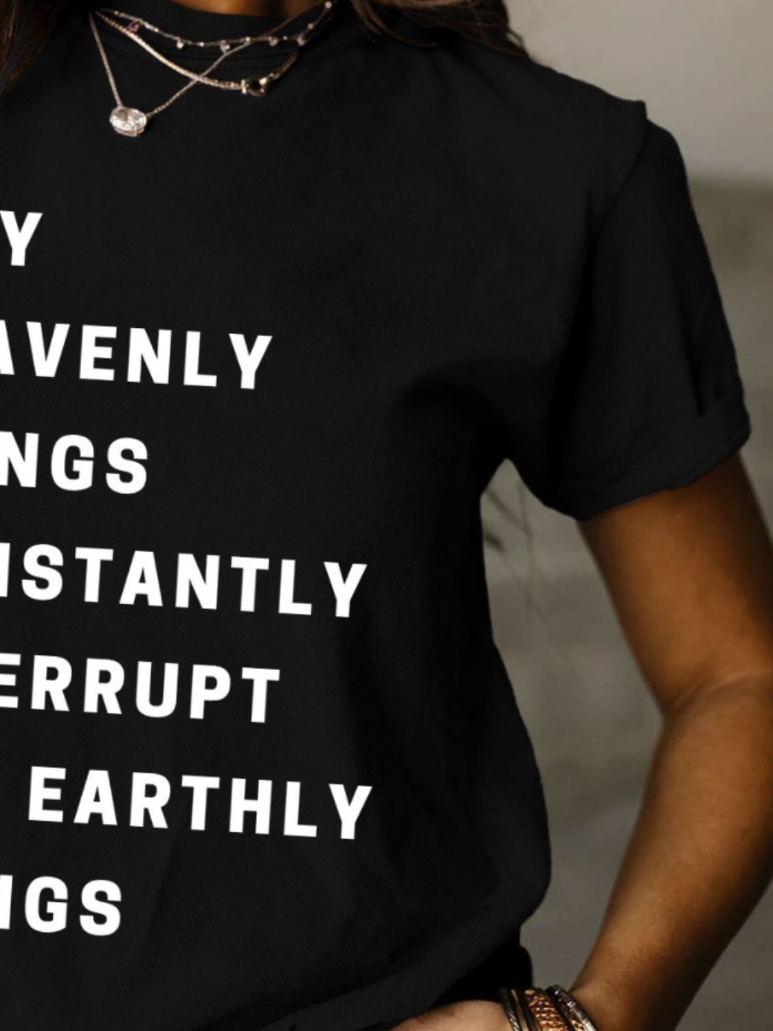 “May Heavenly Things…”Short Sleeve T-Shirt