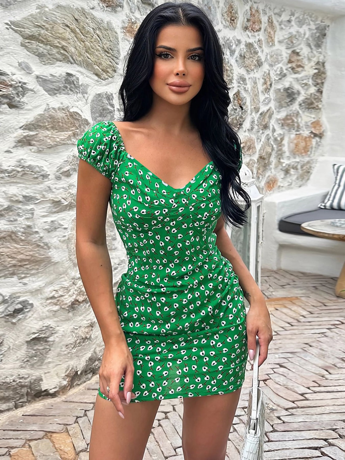 Amy V-Neck Mini Dress