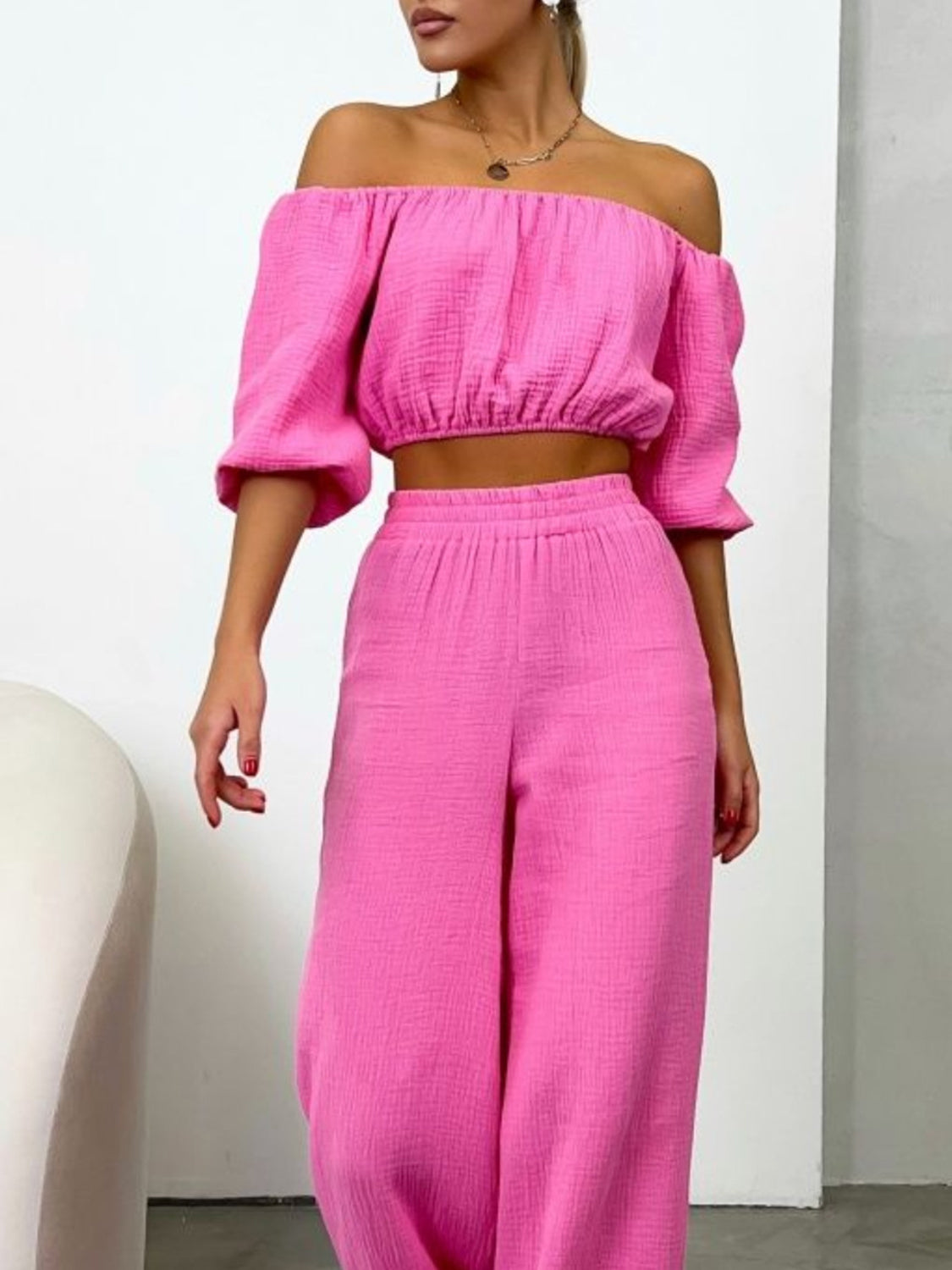 Off Shoulder Two Piece Set