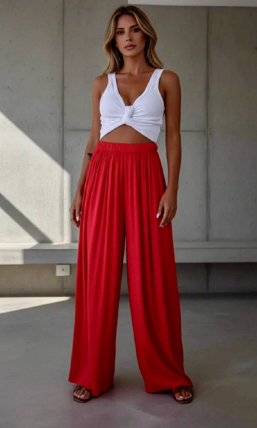 Wide-Leg Flowy Pants
