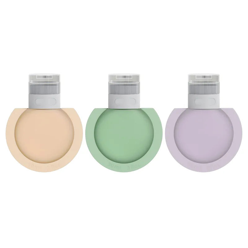 3Pcs\Set Portable Silicone Bottle Cosmetic Storage Refillable Lotion Bottle Squeezeable Leak-proof Lotion Bottle Travel Tools