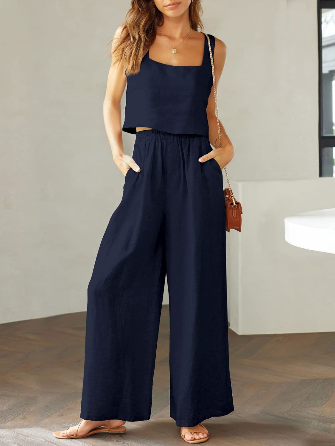 Angela Wide Leg Pants Set