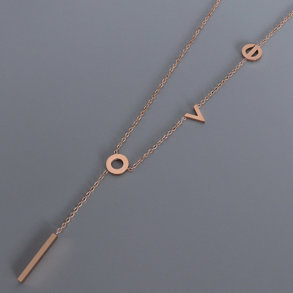 Plated Love Letter Necklace