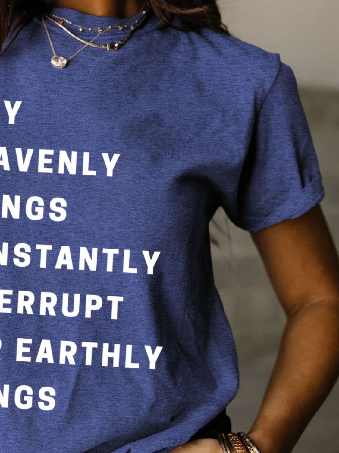 “May Heavenly Things…”Short Sleeve T-Shirt