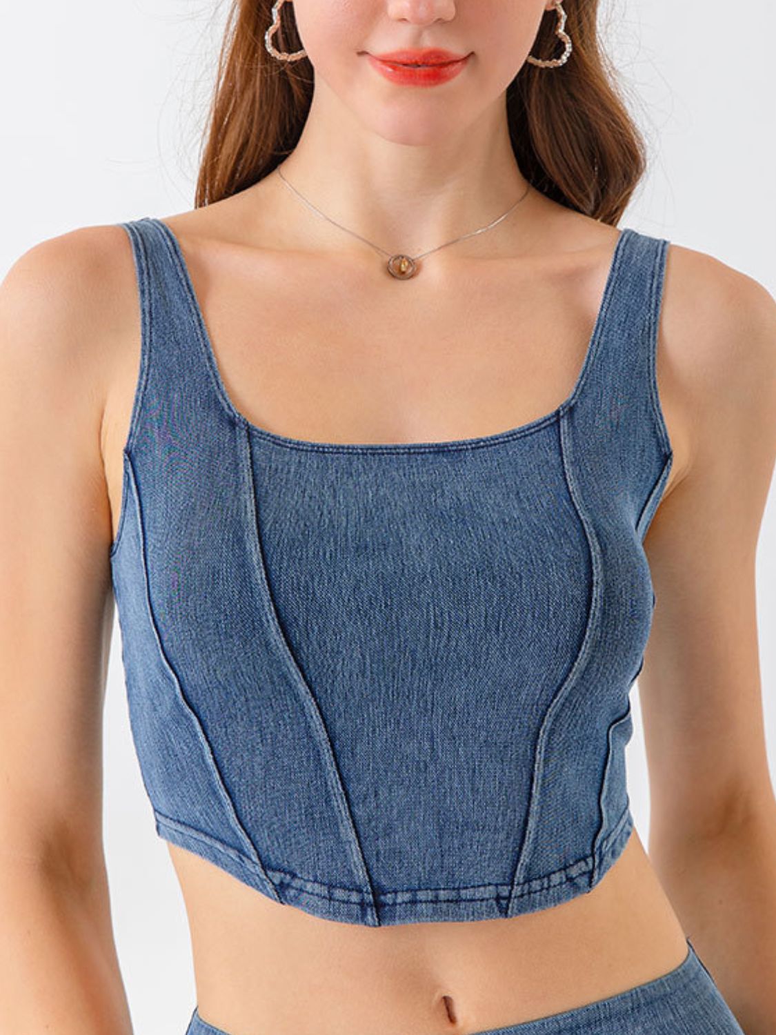 Denim Bustier Top