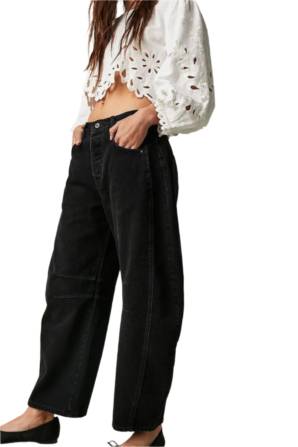 Barrel Jeans with Pockets