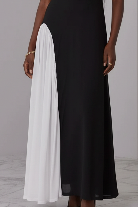 Contrast Maxi Dress