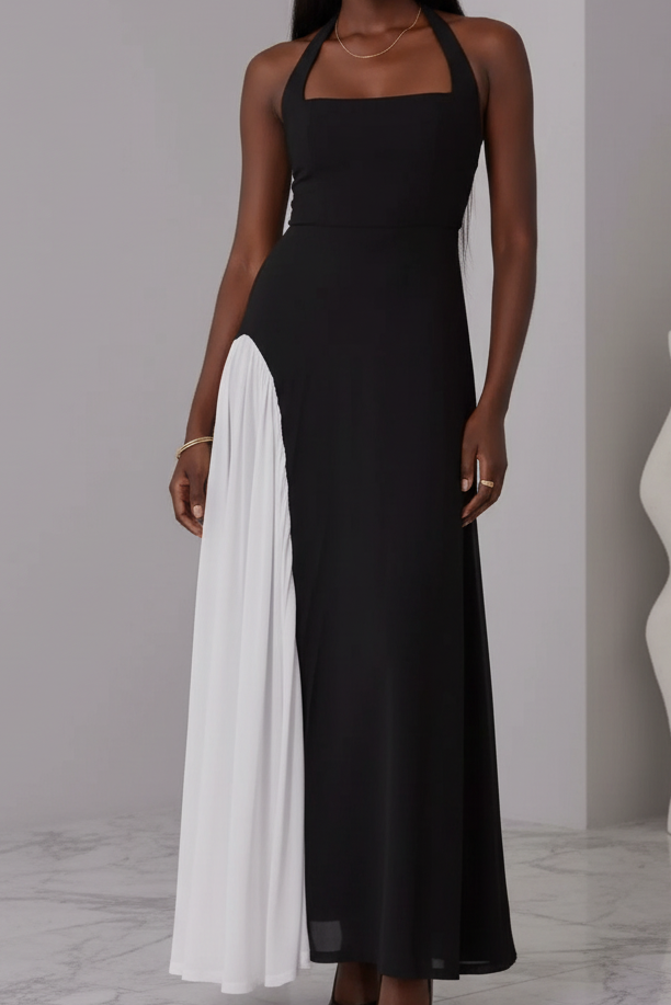Contrast Maxi Dress