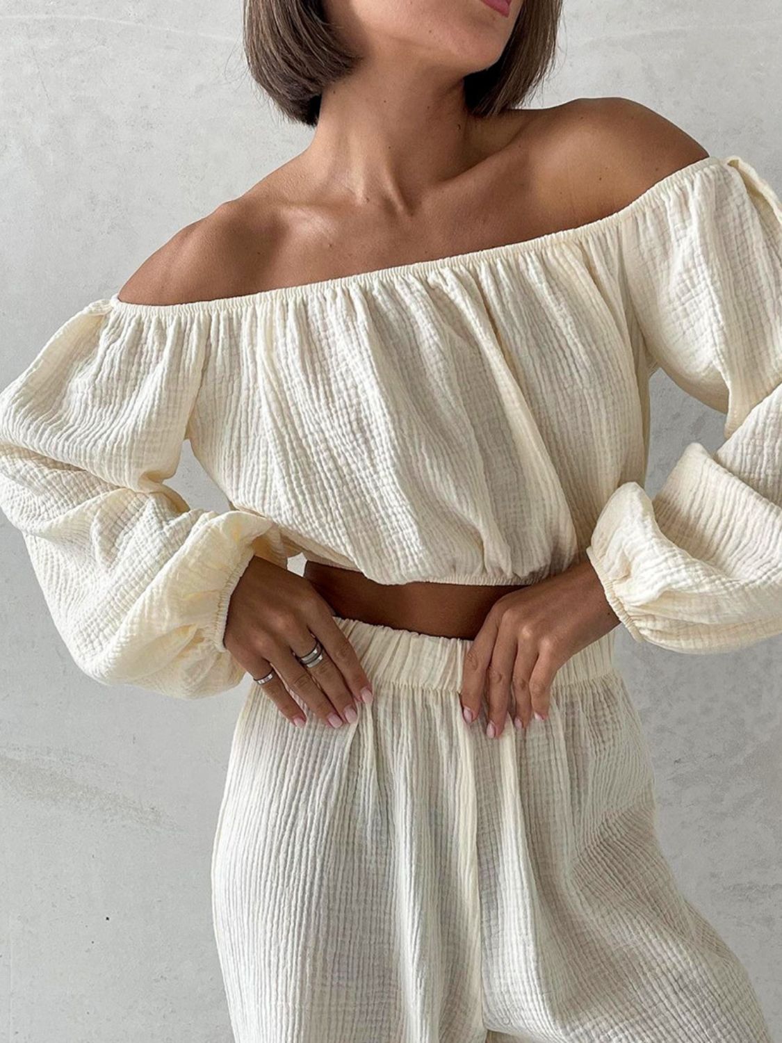 Off Shoulder Two Piece Set