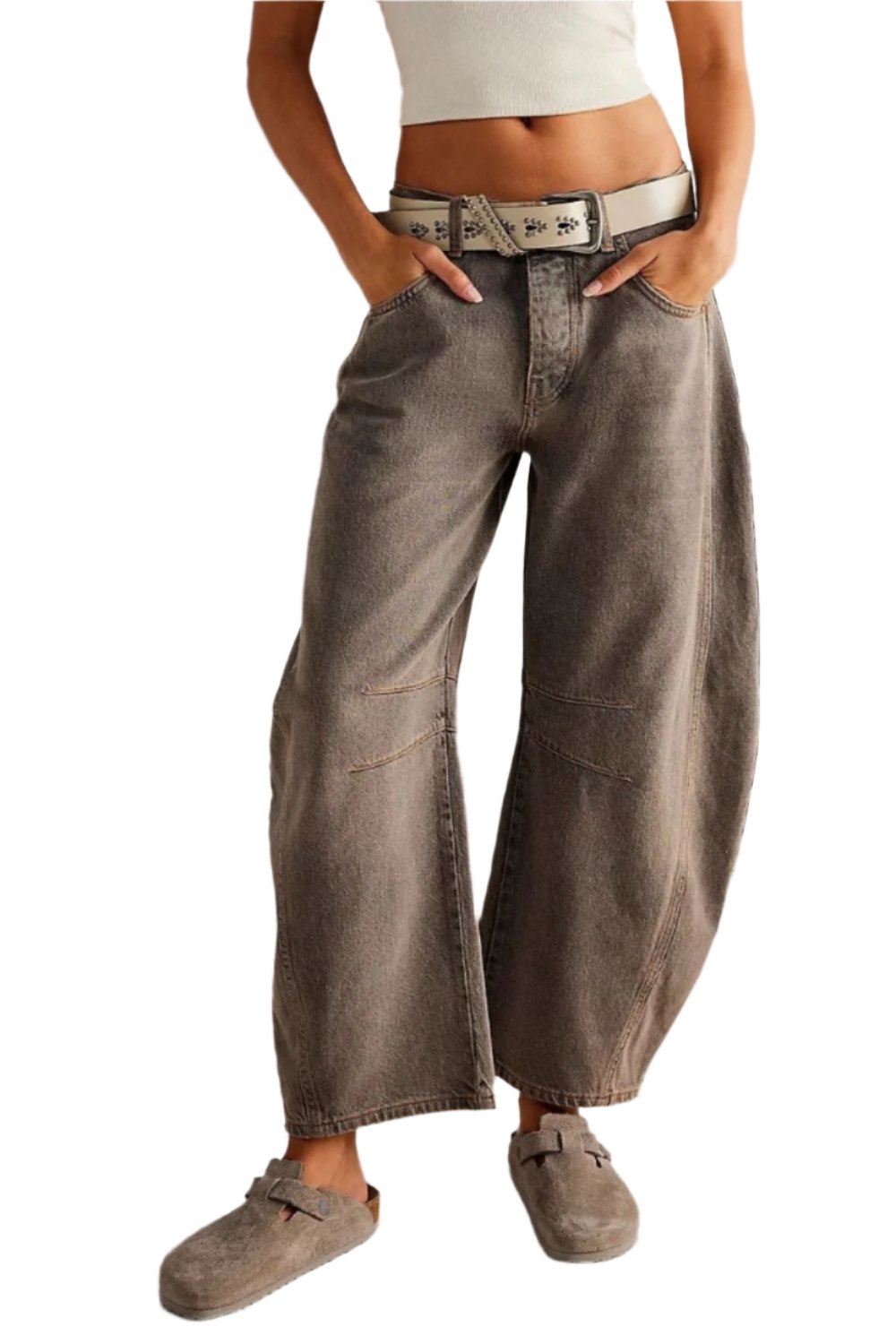 Barrel Jeans with Pockets