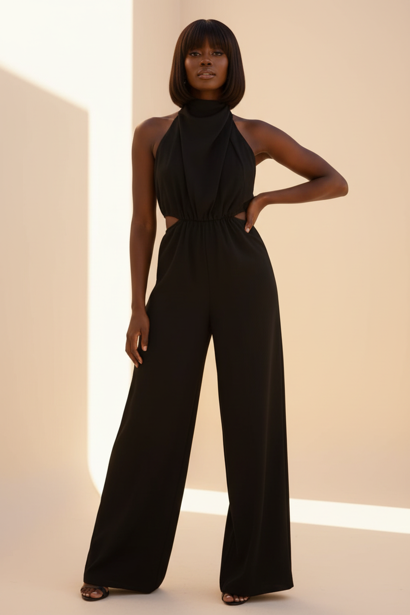 Cutout Wide Leg Jumpsuit