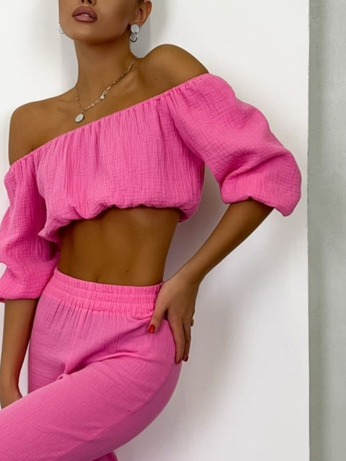 Off Shoulder Two Piece Set