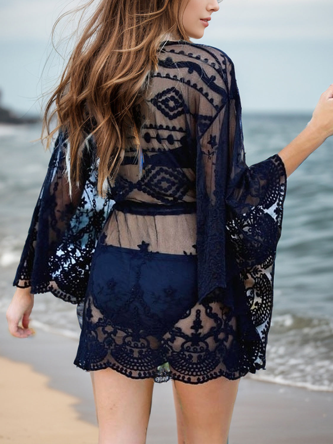 Lace V-Neck Cover Up